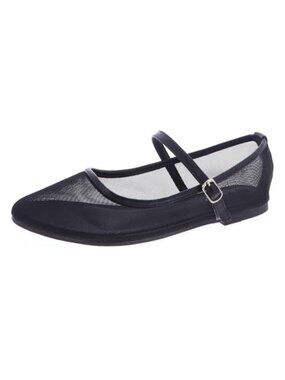 TruFox Women's Mesh Ballet Flats Buckle Strap Comfortable Ballerina Shoes